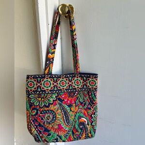 Vera Bradley Venetian Paisley and Floral Colorful Tote Bag w/ Pockets 10449-150